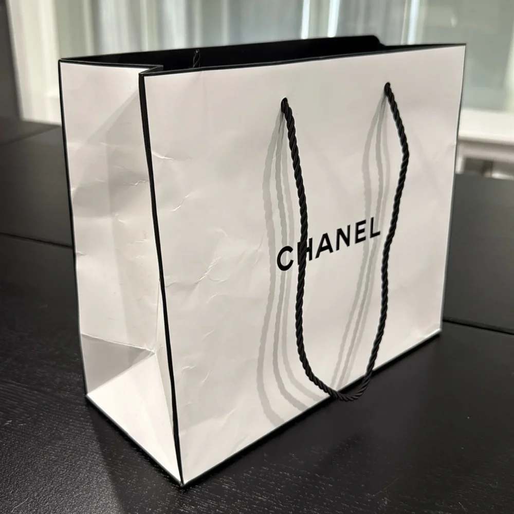 Chanel Classic White Shopping Gift Display Bag